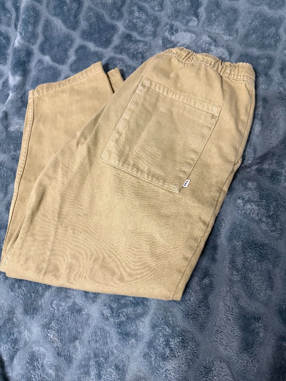 Wax London Kurt Light Khaki Organic Cotton Trousers Pants Size 34